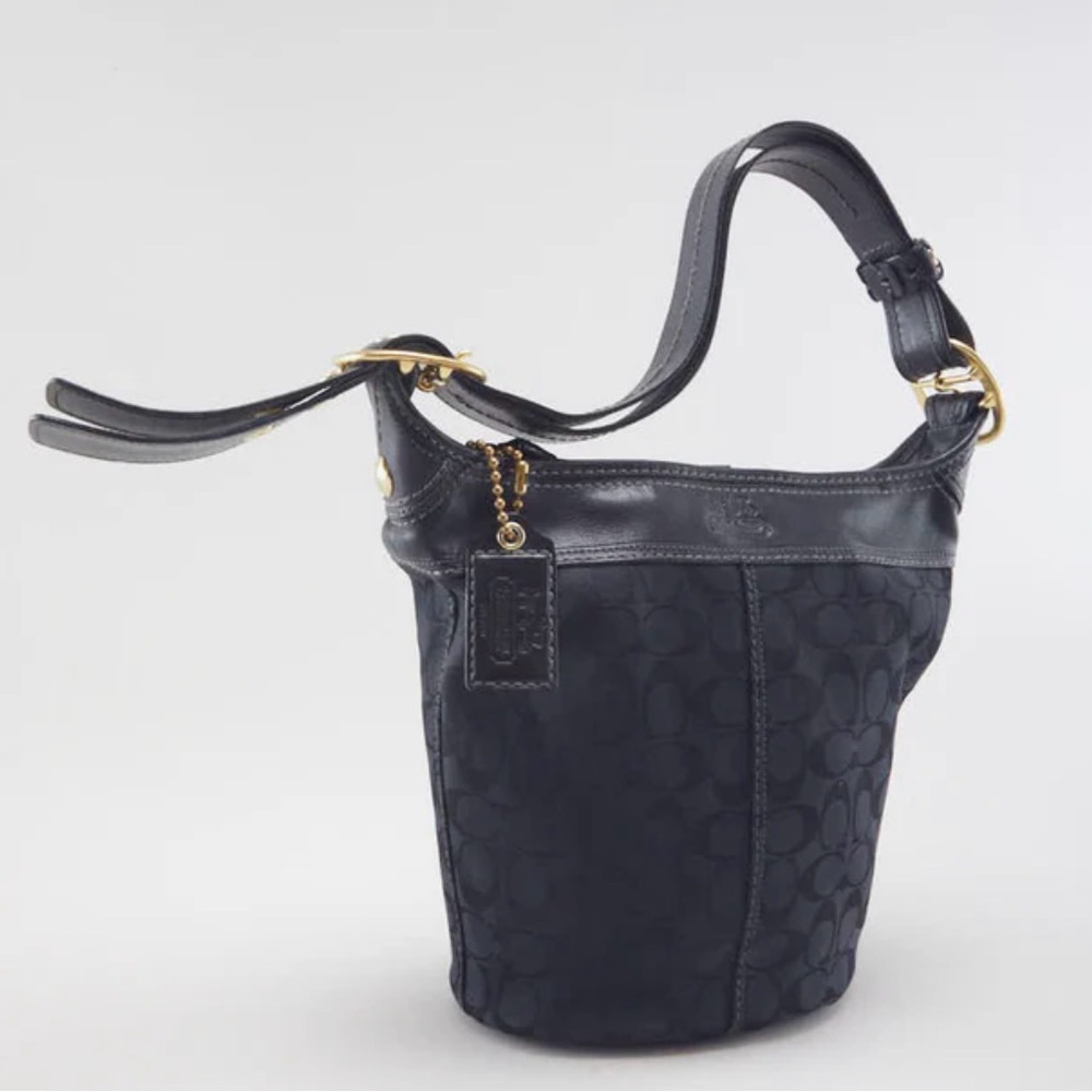 Coach Signature Canvas Bucket Shoulder Bag - Picture 3 of 10